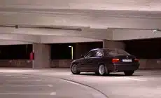 a car parked in a parking garage