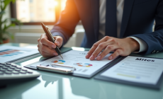 Personne en costume examinant un contrat d'assurance auto Macif