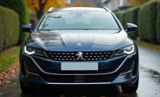 Peugeot 508 PSE garée en extérieur sous la lumière du jour
