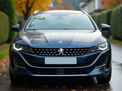 Peugeot 508 PSE garée en extérieur sous la lumière du jour